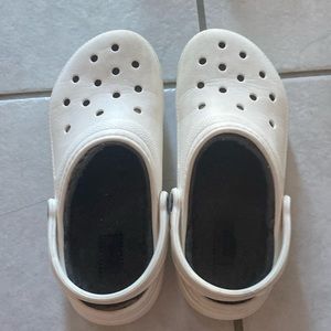 white winter crocs